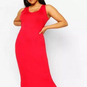 BooHoo Plus | Scoop Neck Jersey Maxi Dress Sz 16 NWT